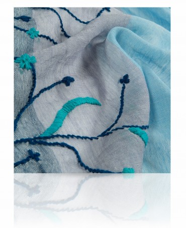 Палантин Женский ZW.EMB/BLUE2